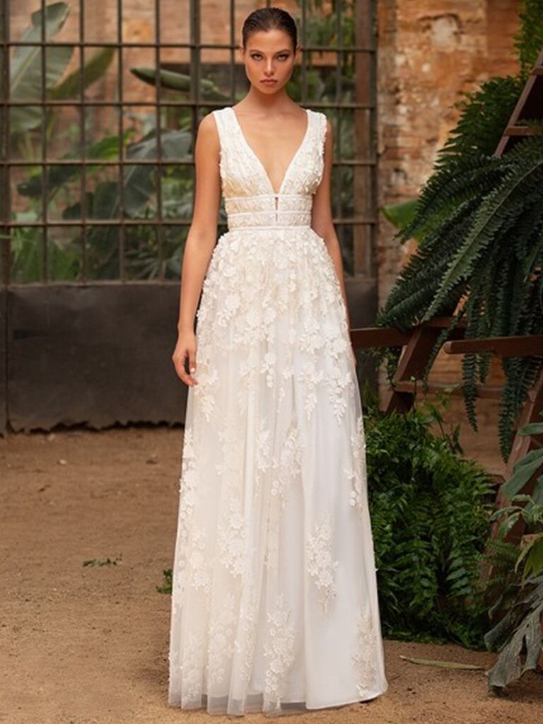 Zac Posen for White One lace A-line dress