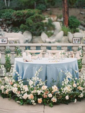 Romantic Sweetheart Table for California Wedding Reception