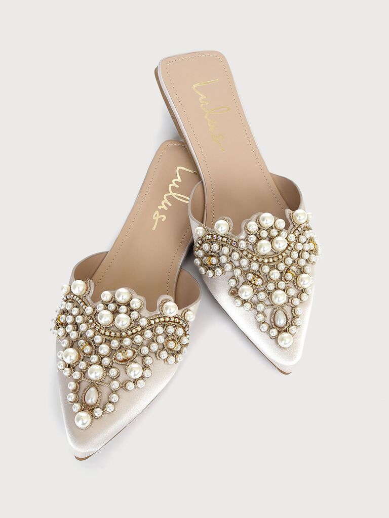 25 Elegant Pearl Bridal Shoes for Your Timeless Wedding