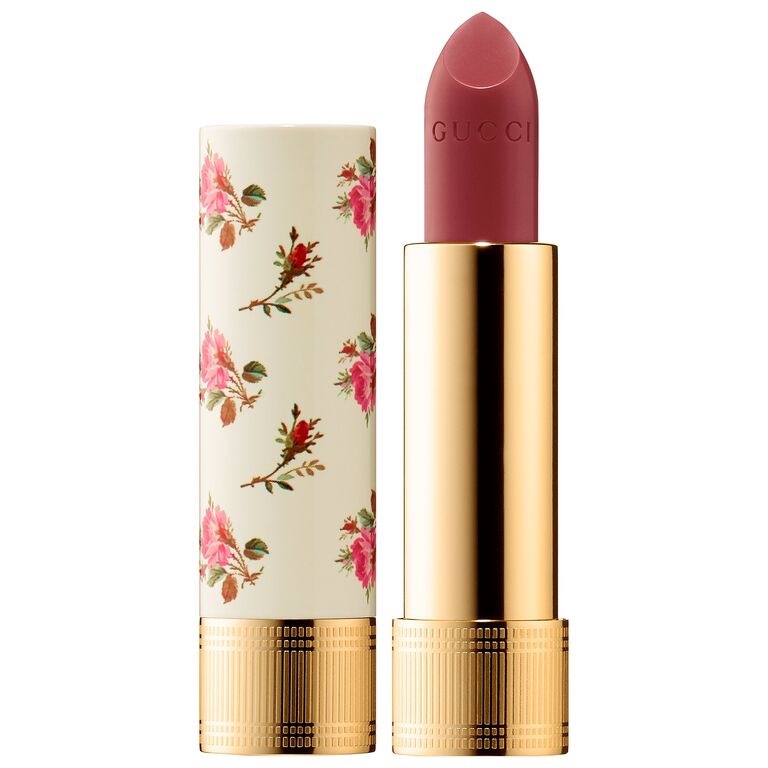 Gucci lipstick in a blush pink color. 