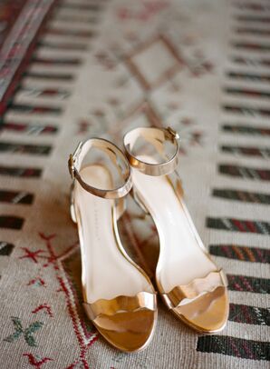 Rose Gold Loeffler Randall Kitten Heel Sandals