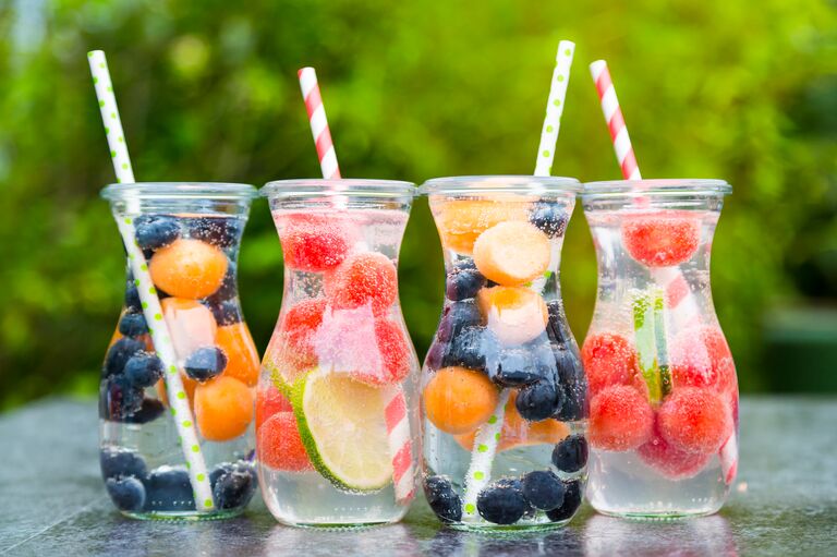 wedding fitness health tips cute spa water carafes