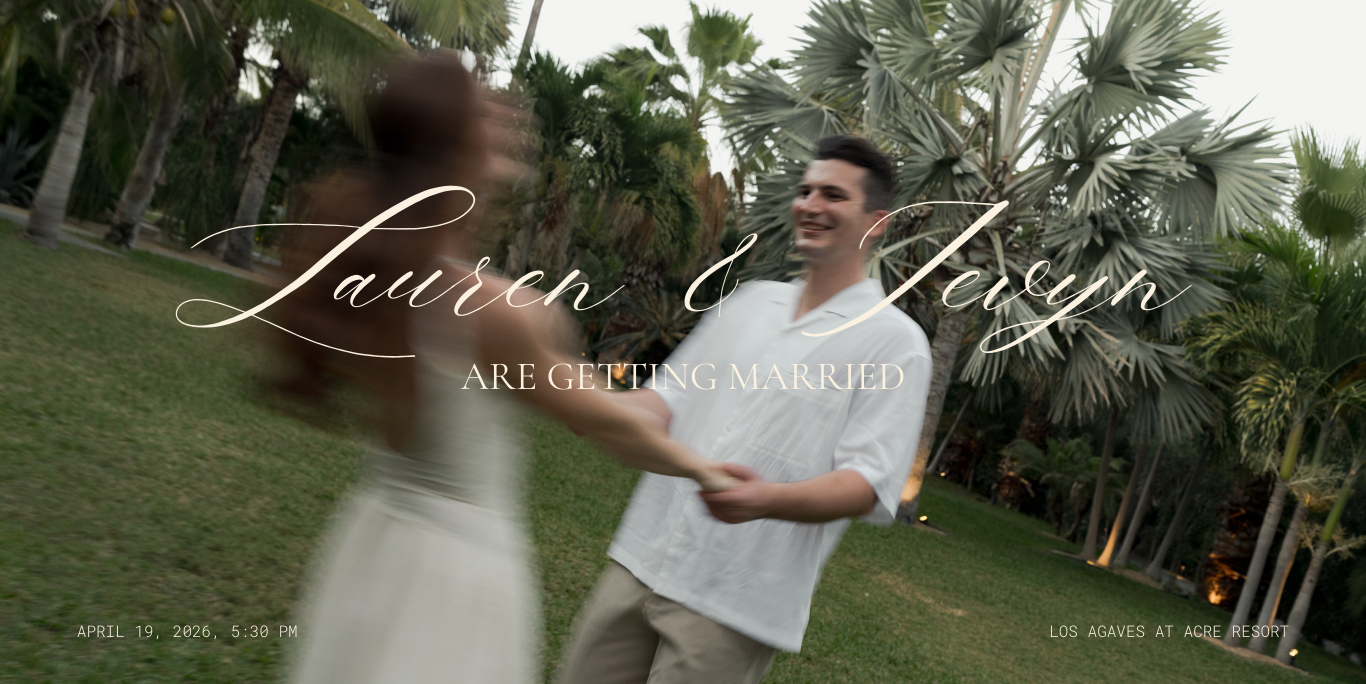 Lauren & Tevyn Home Page Banner