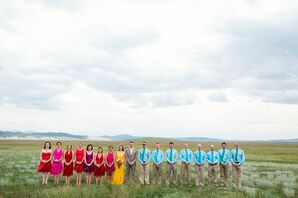 Colorful, Casual Wedding Party