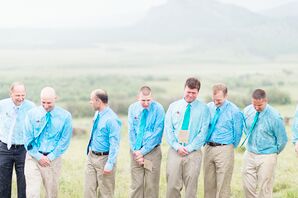 Rain Soaked Groomsmen
