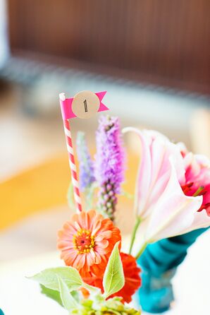 Paper Straw Table Numbers