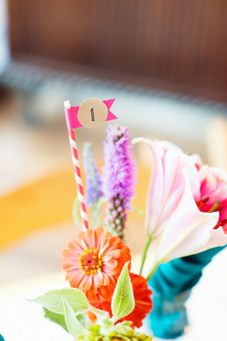 Paper Straw Table Numbers