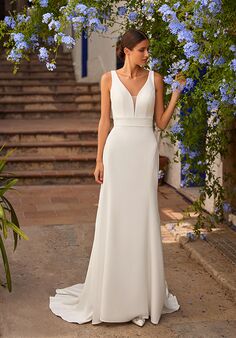 Moonlight Tango T983 Mermaid and Trumpet Wedding Dress
