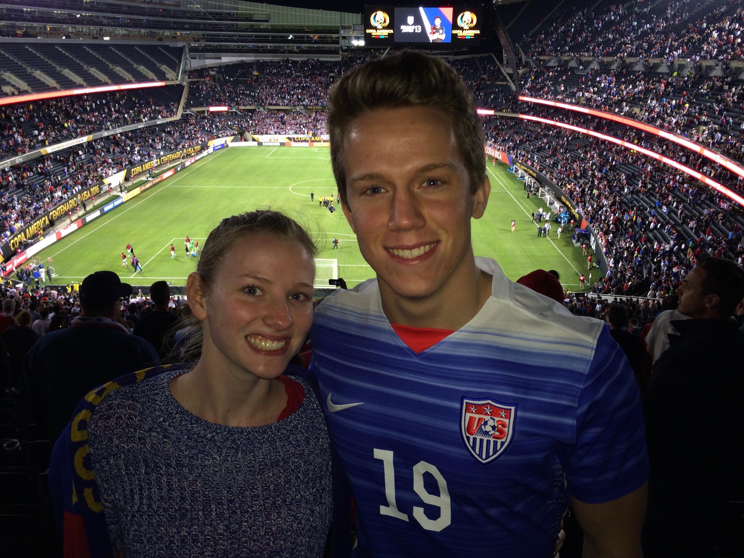 Watching the US play Costa Rica in the Copa América tournament in Chicago