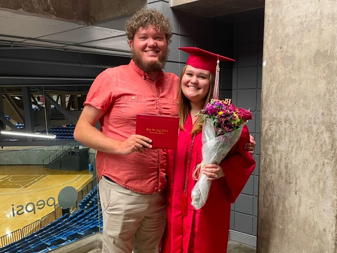 Picture of May 2022- Everley graduates High School!