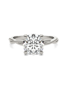 Forever One Moissanite Unique Round Cut Engagement Ring