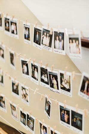 DIY Polaroid Guest Book Banner