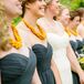Bridesmaids in Gray and Yellow