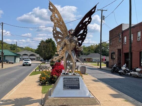 Picture of Mothman Statue and Marker