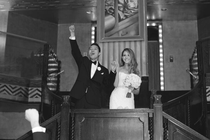 Married Couple Entering the Reception