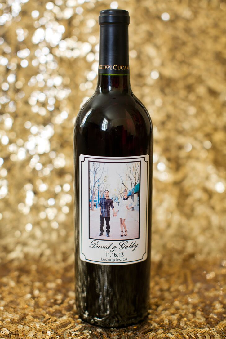 “For our guests, we had bottles of wine as thank you gifts,” says Gabriela. “Joseph Filippi Winery, a local winery from our hometown of Rancho Cucamonga, made us some awesome custom labels.”