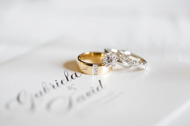 Elegant Engagement and Wedding Rings