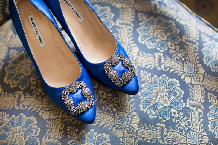“My shoes were probably my favorite accessory (and my something blue), besides the gorgeous jewelry David gave me that day,” says Gabriela. rn