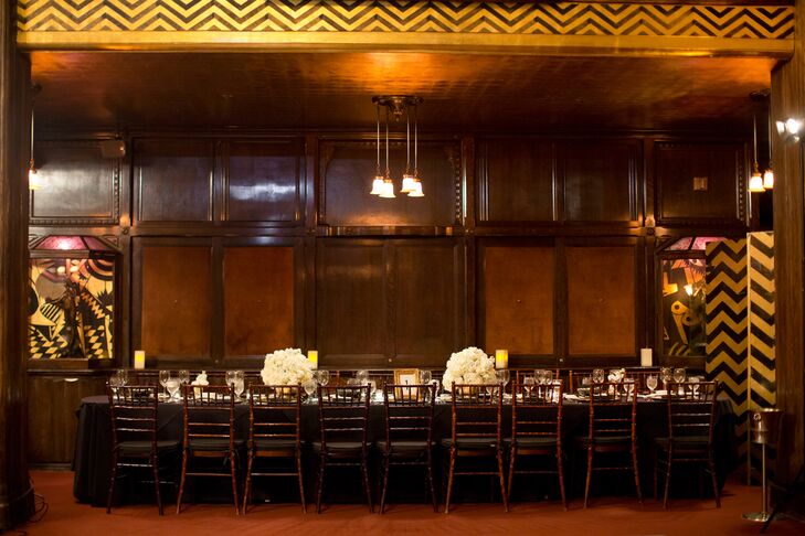 Elegant Head Table at Cicada Restaurant