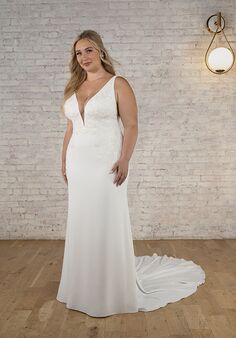 Stella York 7774 plus Column Wedding Dress