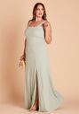 Birdy Grey Alex Convertible Dress Curve in Sage Square Bridesmaid Dress - thumbnail - 2