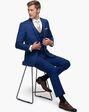 Generation Tux Bright Blue Notch Lapel Suit Blue Tuxedo - thumbnail - 2