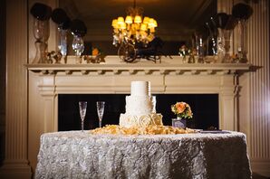 Ivory Textured Buttercream Wedding Cake