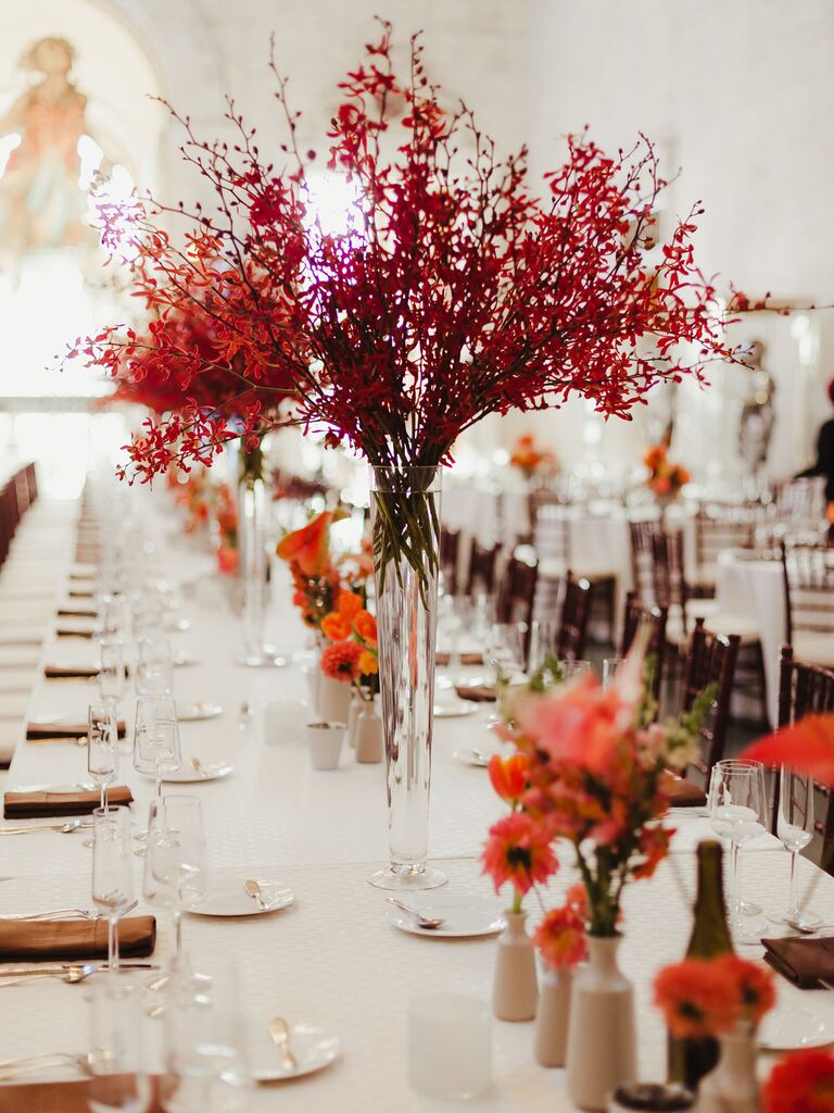 Fall wedding ideas bold centerpiece