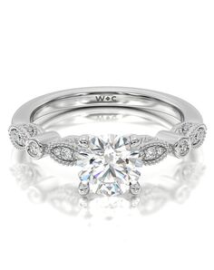 With Clarity Unique Cushion, Heart, Round, Oval Cut Engagement Ring