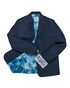 Little Tuxedos "Mason" Kids Navy Suit (5-Piece Set) Flower Girl Dress and Ring Bearer Outfit - thumbnail - 2