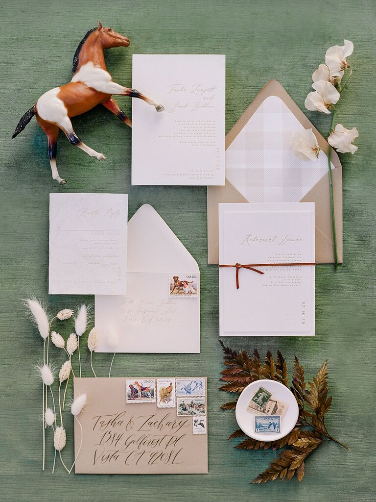 disney themed wedding horse stationery