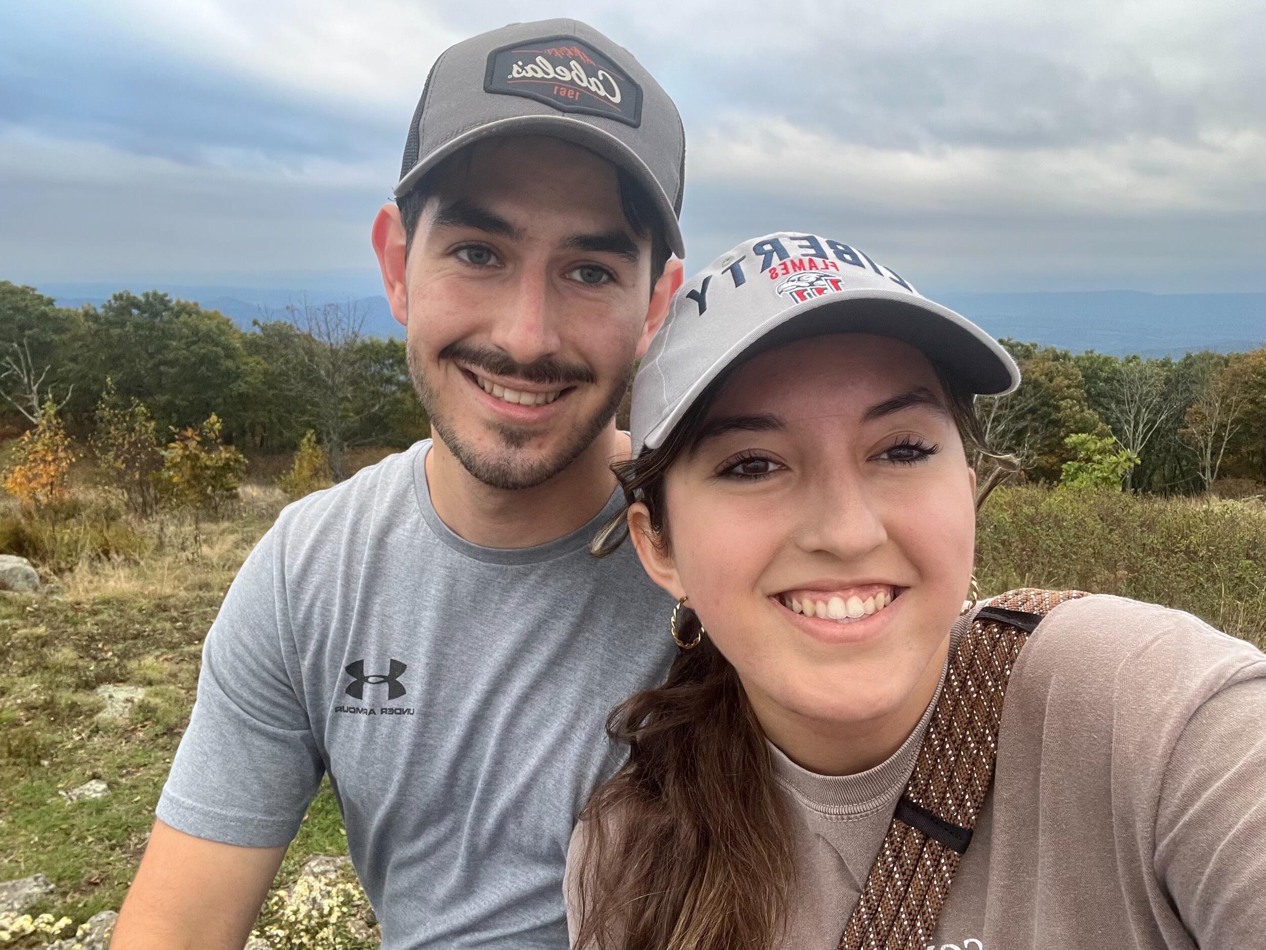 our first photo! We went on a hike to Cole Mountain.