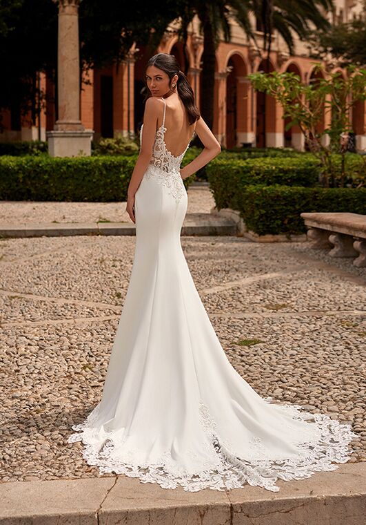 Val Stefani Amada Mermaid and Trumpet Wedding Dress - 2