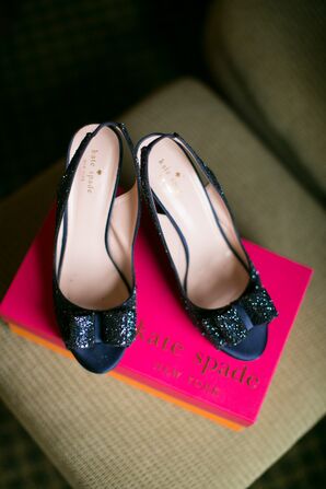 Sparkly Navy Kate Spade Wedding Shoes