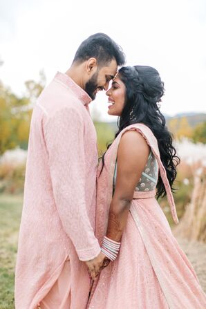 Bride and Groom at Indian Wedding in Concord, New Hampshire