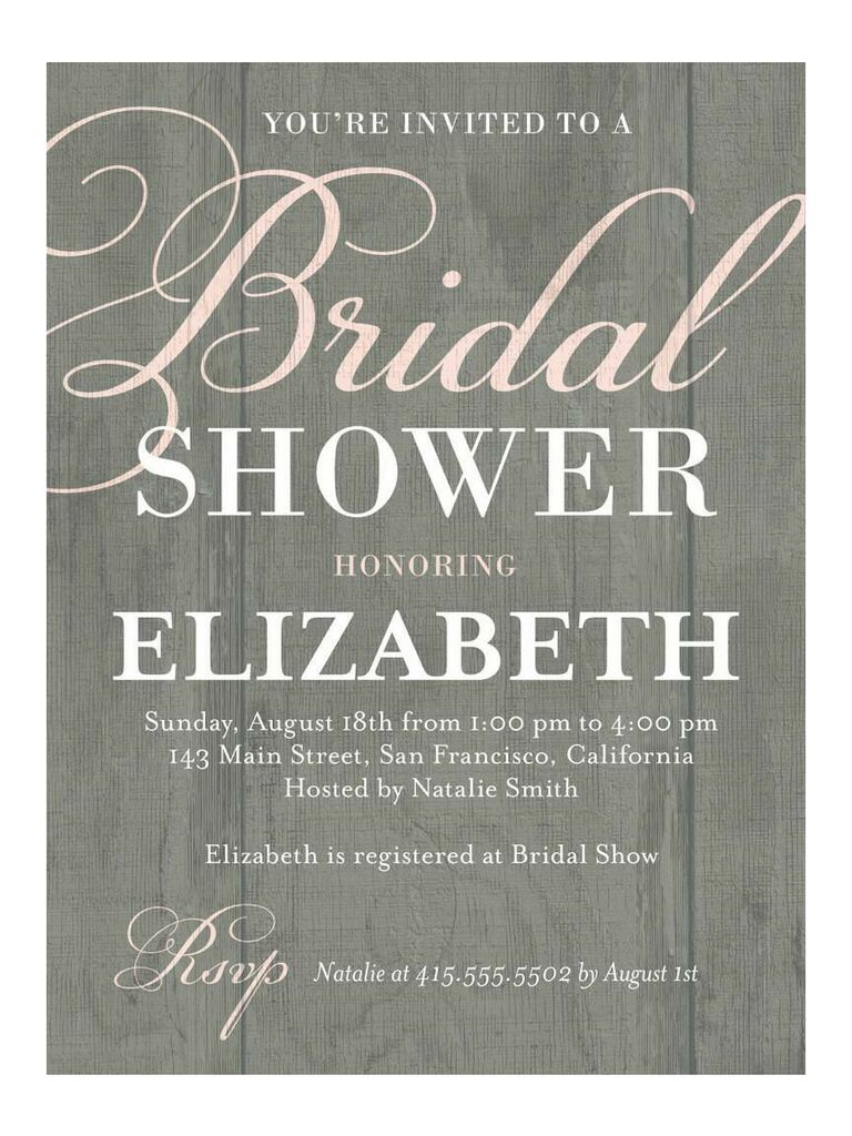 Rustic Calligraphy Cheap Bridal Shower Invitation From Shutterfly