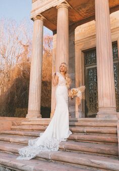 Essense of Australia D3530 Column Wedding Dress