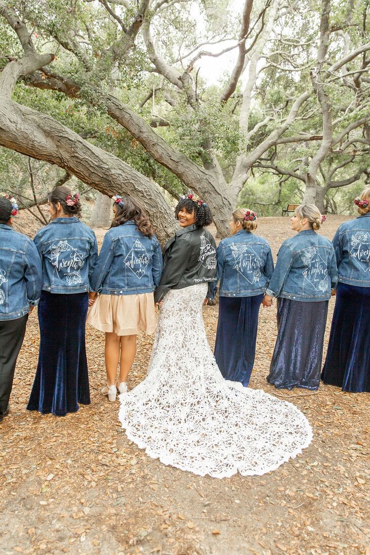 Wedding Party with Custom Jackets at Riverbed Farms in Anaheim, California
