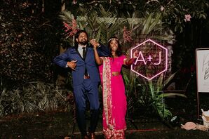 Bride and Groom Dance at Wedding at the Miami Beach Botanical Garden in Miami Beach, Florida
