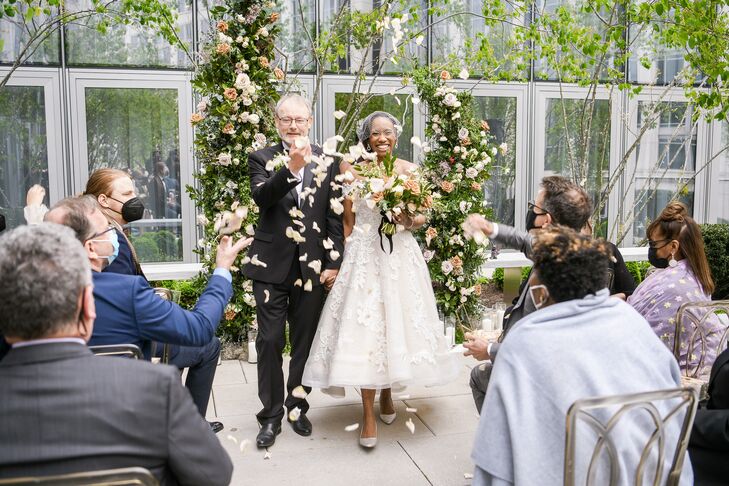 Ceremony Recessional on Patio at the Conrad Hotel in Washington, D.C.