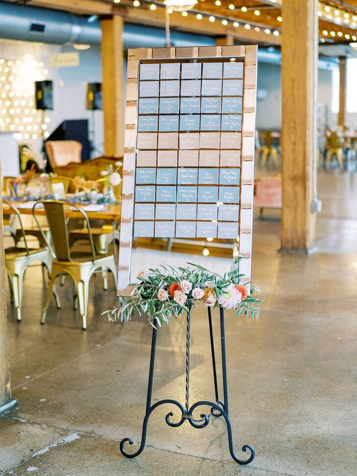Blue Seating Chart Display