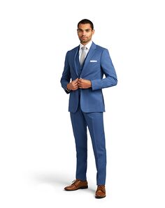 Stitch & Tie Steel Blue Performance Suit Blue Tuxedo