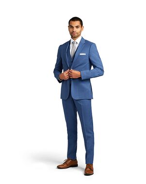 Stitch & Tie Steel Blue Performance Suit Blue Tuxedo