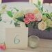 Rustic Centerpiece and Simple Table Number