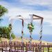 Wedding Arch with Drapery and Flowers