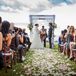 "We were married at Kahua Ranch on the rolling hills on the Big Island of Hawaii, an we had a rustic wedding overlooking the ocean," says Tara. "It was a small intimate wedding of 100 of our closest family and friends, and the weather was perfect."