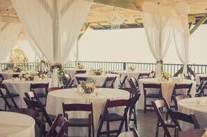 Simple Dining Tables at Patio Reception