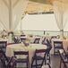Simple Dining Tables at Patio Reception
