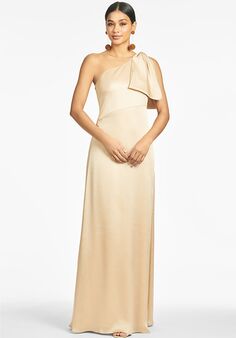 Sachin & Babi Chelsea Gown - Champagne One Shoulder Bridesmaid Dress