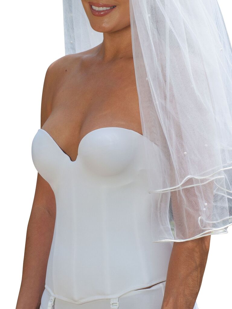 strapless bridal bustier bra